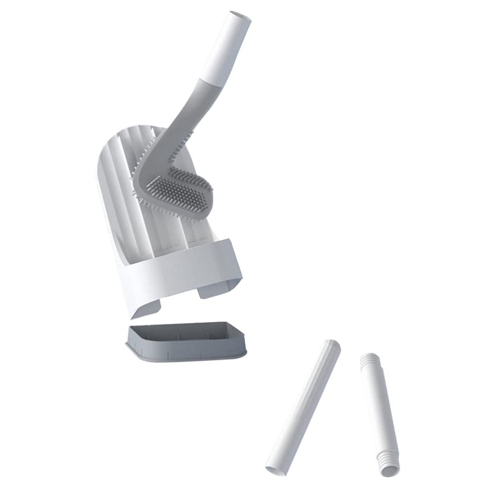 DEPILA Golf Toilet Brush and Holder Set Silicone Toilet Brush with Long Handle Toilet Bowl Cleaner Golf Cleaning Brush for Bathroom Brushes