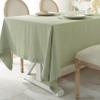 Linen World Linen Tablecloth,100% French Linen Sage Tablecloth 90" x 60" Inch,Washable Rectangular Tablecloth for Dining,Outdoor,Weddings and Restaurants,Decorative Thanksgiving Christmas view 2