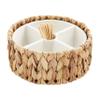 Mud Pie Hyacinth Toothpick Divided Bwl; 3 1/4" X 7 1/4" Dia Brown view 1