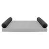 Cover ONLY Model V5 Full Velvet Knife Edge Indoor Daybed Bolster Pillow - AD350 view 2