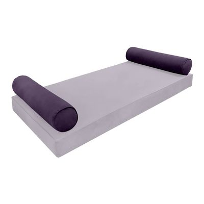 Cover ONLY Model V5 Full Velvet Same Pipe Indoor Daybed Bolster Pillow - AD339