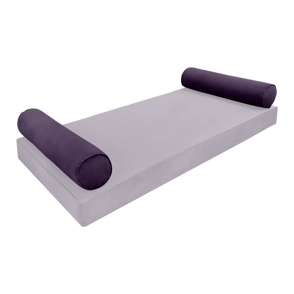 Cover ONLY Model V5 Full Velvet Same Pipe Indoor Daybed Bolster Pillow - AD339