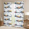 Cartoon Train Curtains & Drapes for Boys Cute Truck Blackout Curtains Car Themed Curtains 104Wx63L Kawaii Steam Engine Living Room Curtains Blue Clouds Print Window Curtains for Kids Bedroom view 2