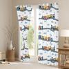 Cartoon Train Curtains & Drapes for Boys Cute Truck Blackout Curtains Car Themed Curtains 104Wx63L Kawaii Steam Engine Living Room Curtains Blue Clouds Print Window Curtains for Kids Bedroom view 3
