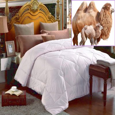 Organic Comfort Market All Season Camel Wool Comforter, Camel Hair Duvet, Twin 66x88 in.