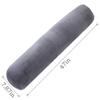 1 MIDDLE ONE Body Pillow for Adults, Bolster Pillow with Removable Velvet Cover, Long Round Cervical Roll Pillow, 47 x 7.87 Inches, Grey view 3
