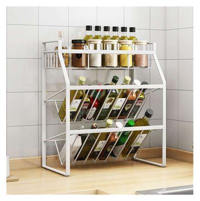 Stackable Fruit Vegetable Storage Cart 3 Tier Kitchen Storage Rack Wrought Iron Spice Rack Organizer Bathroom Storage Rack Indoor Clutter Rack Floor Stand Fruit Basket for Kitchen ( Color : Gold )