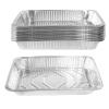 LUCKMETA Disposable Aluminum Foil Pans 21 x 13 Full Size (20 Pack) Heavy-Duty, Rectangular Food Containers Great for Baking, Cooking, Heating, BBQ, Storing, Prepping Food view 1