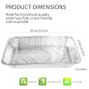 LUCKMETA Disposable Aluminum Foil Pans 21 x 13 Full Size (20 Pack) Heavy-Duty, Rectangular Food Containers Great for Baking, Cooking, Heating, BBQ, Storing, Prepping Food view 2
