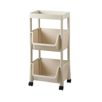 HIHELO Stackable Fruit Vegetable Storage Cart Floor-Standing Vegetable Rack Daily Fruit Storage Home Kitchen Multi-Layer Vegetable Rack Food Storage Container Fruit Basket for Kitchen