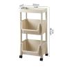 HIHELO Stackable Fruit Vegetable Storage Cart Floor-Standing Vegetable Rack Daily Fruit Storage Home Kitchen Multi-Layer Vegetable Rack Food Storage Container Fruit Basket for Kitchen view 2