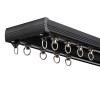 NOIRDA Ceiling Curtain Rail Set with Mute Strip, Double Layer Aluminium Silence Curtain Track, for Space 3.3ft - 16.4ft Wide Window, Easy to Install(Color:Black,Size:3m/9.8ft) view 1
