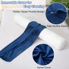 1 MIDDLE ONE Body Pillow for Adults, Bolster Pillow with Removable Velvet Cover, Long Round Cervical Roll Pillow, 47" x 7.87", Blue view 4