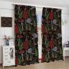 Mushroom Kitchen Curtains, Forest Wild Mushroom Fern Home Bedroom Living Room Blackout Curtains 2 Sets 52x84in view 4