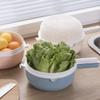 2-piece Double Layer Rice Strainer Fine Mesh Sink Drain Basket with Handle Fruit Vegetable Washing Basket Portable Storage Rack view 4