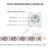 SEZO WS2812B LED Strip Light 16.4FT 60Pixel/M 300LEDs DC5V Individual Addressable LED Strip SMD5050 RGB Dream Color Programmable LED Light Strip Flexible IP30 Non-Waterproof White PCB view 2