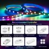 SEZO WS2812B LED Strip Light 16.4FT 60Pixel/M 300LEDs DC5V Individual Addressable LED Strip SMD5050 RGB Dream Color Programmable LED Light Strip Flexible IP30 Non-Waterproof White PCB view 3