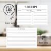 100 Count Recipe Cards, Recipe Cards 3x5 White, 3x5 Recipe Card Double Sided, Blank Recipe Card for Bridal Shower and Wedding view 4