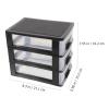 DOITOOL Three- Layer Storage Drawers - Portable Plastic Drawers Organizer - Transparent Kitchen Pantry Storage Cabinet Multifunction Plastic Drawers for Home Office BedroomBlack view 3