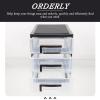 DOITOOL Three- Layer Storage Drawers - Portable Plastic Drawers Organizer - Transparent Kitchen Pantry Storage Cabinet Multifunction Plastic Drawers for Home Office BedroomBlack view 4