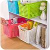 Zerodeko 10pcs Plastic Square Storage Baskets Mini Home Desktop Organizer Cute Storage Boxes for Shelves Color view 3