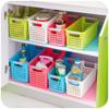 Zerodeko 10pcs Plastic Square Storage Baskets Mini Home Desktop Organizer Cute Storage Boxes for Shelves Color view 4