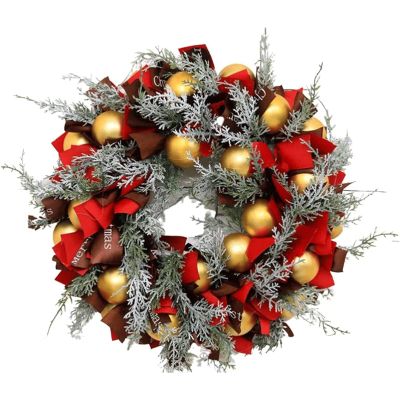 OLOTU Realistic Christmas Decorations Christmas Wreath for Door Wall Creativity Artificial American Christmas Garland for Indoor Outdoor Handmade