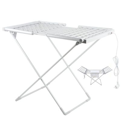 Indoor Portable Clothes Airer, 20 Bars Heated Aluminum Pole, Foldable Heated Clothes Laundry Drying Horse Rack, Electric Clothes Dryer, Standing Home Clothing Drying Machine