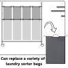 Bonuci 3 Pcs Laundry Sorter Replacement Bags Hamper Cart Removable Replacement Laundry Storage Organizer Bag Hamper Liner, No Hooks 14.76 x 8.66 x 21.65 Inch (Dark Gray) view 4