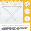 Heated Clothes Airer, Folding Laundry Drying for Easy Storage Towel Shirts Bed Sheets Dry, with 20 Bars Winged Windproof Indoor Horse Rack, Heated Drying Rack view 2