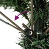 vidaXL Artificial PVC Christmas Tree with Stand - 82.7", Green and White Snow-Flocked Look, Easy Assembly with Hinged Construction, Durable and Sturdy, Comes with 38 Cones and 874 Pointed Tips view 3