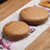 MSMMZ Egg Basket Handmade Rattan Tea Storage Basket Snack Box with Sundries Cover, Jewelry Tea, Egg Box (Color : S) view 1