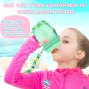 Patelai 8 Pcs Cute Water Bottles with Straw Kawaii Watermelon Ice Cream Cups Leak Proof Drinking Bottles with Adjustable Shoulder Strap for Sports Travel Camping(Classic Style) view 2