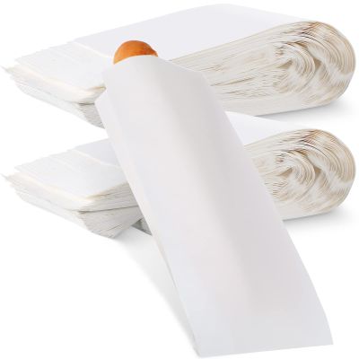 Yahenda 150 Pieces Paper Bread Bag French Breads Storage Bags Disposable Homemade Long Bread Cookie Packaging for Bakery or Food Baking, 4.5 x 2.5 x 16 Inches(White)