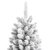 vidaXL 70.9" Artificial Christmas Tree with Flocked Snow, PVC/PE & Steel Construction - Easy Assembly with Hinged Design - Stable Stand - Realistic & Bushy Appearance - Durable & Sustainable view 3