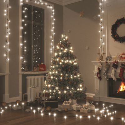 Tidyard LED String Lights, Cool White 49.2 Feet 150 LEDs USB Powered 8 Lighting Modes Adjustable Armrests PVC Material for Indoor Outdoor Party Wedding Garden Patio Decoration