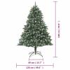 Tidyard Artificial Christmas Tree, 180 inch Pre-lit Foldable PVC Holiday Tree with Stand, Green and White Cone Shaped Indoor Decoration for Living Room Christmas Decor view 4