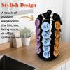Maypes Coffee Capsule Holder  Pod Holder Compatible with K-Cup Pods  Durable and Elegant Pods Carousel for Kitchen Counters and Coffee Cart - Coffee Pod Holder for 35 Pods  14.5 x 6.75-inch view 4