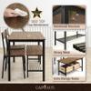 CAPHAUS 4 Pieces Dining Table Set for 4 w/Bench and Chairs, Modern Table Set for Dining Room, Home, Kitchen w/Storage Rack, Rectangle Table, Bench & Two Chairs, Space-Saving Dining Set, Grey Oak view 4