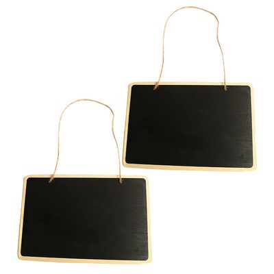 LIFKOME 2pcs Chalkboard Notice Boards Rope Portable for Weddings Home Decor Stylish Wooden Frame Versatile Message Writing Board for Events