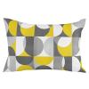 LEOSUCRE Rectangle Decorative Throw Pillow Cover, Yellow Gray Geometric Cushion Cover Soft Cushion Case Pillowcase for Couch Sofa Bedroom Car Home Decor 12x20 Inch Nordic Abstract Circle Design view 2
