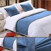 5 Piece Bed Runner Scarf Protector SDipcover Bed Decorative Scarf for Bedroom Hotel Wedding Room - 800 TC-100% Egyptian Cotton, Solid (King, Medium Blue) view 3