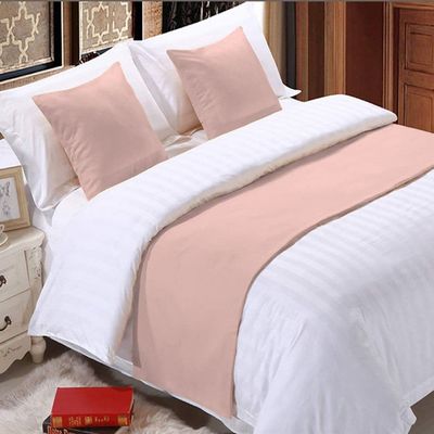 5 Piece Bed Runner Scarf Protector SDipcover Bed Decorative Scarf for Bedroom Hotel Wedding Room - 800 TC-100% Egyptian Cotton, Solid (California King, Blush)