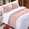 5 Piece Bed Runner Scarf Protector SDipcover Bed Decorative Scarf for Bedroom Hotel Wedding Room - 800 TC-100% Egyptian Cotton, Solid (California King, Blush) view 1