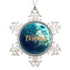 2022 Christmas Ornament, Full Moon Lunar Planet Snowflake Ornament, Xmas Tree Pendants, Holiday Keepsake Decor for Xmas Tree, Christmas Party Supplies New Year Gift for Family Friends, 3-Inch view 1