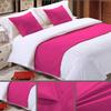 5 Piece Bed Runner Scarf Protector SDipcover Bed Decorative Scarf for Bedroom Hotel Wedding Room - 800 TC-100% Egyptian Cotton, Solid (King, Hot Pink) view 2