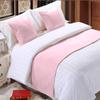 5 Piece Bed Runner Scarf Protector SDipcover Bed Decorative Scarf for Bedroom Hotel Wedding Room - 800 TC-100% Egyptian Cotton, Solid (Queen, Light Pink) view 1