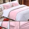 5 Piece Bed Runner Scarf Protector SDipcover Bed Decorative Scarf for Bedroom Hotel Wedding Room - 800 TC-100% Egyptian Cotton, Solid (Queen, Light Pink) view 3