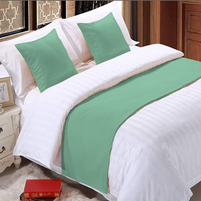 5 Piece Bed Runner Scarf Protector SDipcover Bed Decorative Scarf for Bedroom Hotel Wedding Room - 800 TC-100% Egyptian Cotton, Solid (Twin, Mint)