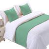 5 Piece Bed Runner Scarf Protector SDipcover Bed Decorative Scarf for Bedroom Hotel Wedding Room - 800 TC-100% Egyptian Cotton, Solid (Twin, Mint) view 2